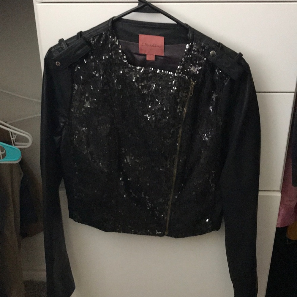 Sequined leather Jacket